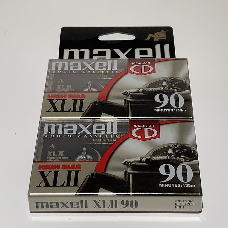 Maxell XLII High Bias Cassette Tapes (Sealed 2-pack)