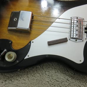 Vintage 1960s Teisco Decca Lyle Conrad Long Scale Bass Solid Tight Player Looks Cool Too! image 4