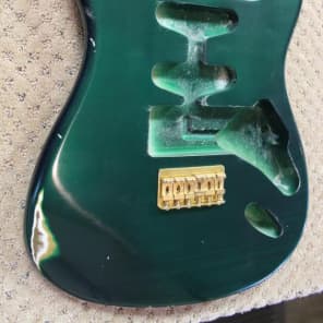 MJT Hardtail Strat Body for Fender style guitar 2017 Sherwood Green Metallic image 3