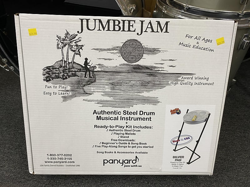 Panyard Jumbie Jam Table Top Steel Drum Kit Chrome 16-inch