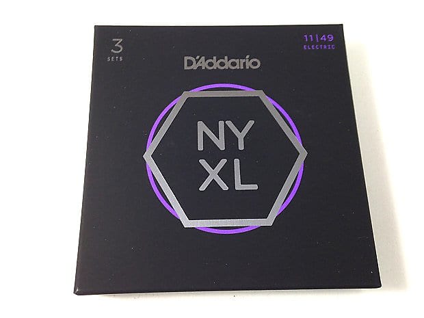 D'Addario Guitar Strings  3 Pack  NYXL 1149  Electric  Medium  11-49 image 1