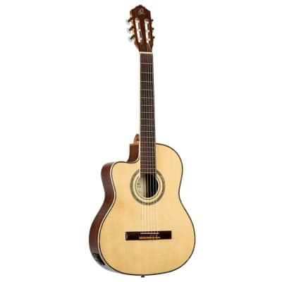 Ortega Family Series Pro Full Size Guitar Solid Spruce/ Mahogany Natural - RCE141NT-L, Left-handed image 3