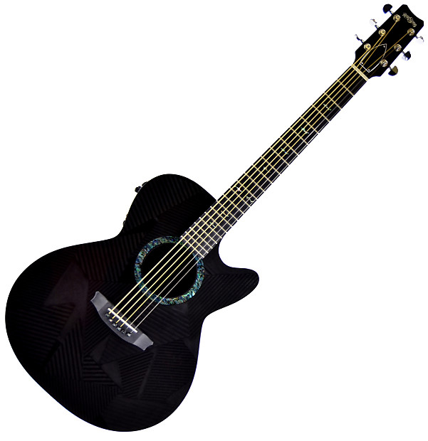 RainSong BI-WS1000N2 Black Ice Series Graphite Top w/ Electronics Clear Carbon High Gloss image 2