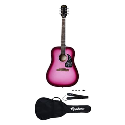USED Epiphone Starling Acoustic Guitar Player Pack Hot Pink Pearl for sale