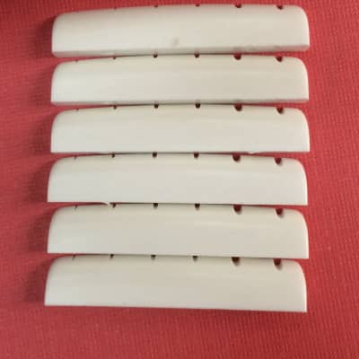 Mighty Mite Acoustic Guitar Nuts in White lot of 6