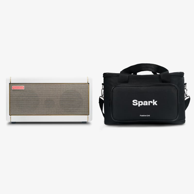 Positive Grid Spark Pearl 40-Watt 2x4" Smart Guitar Smart Amp & Traveler Bag image 1