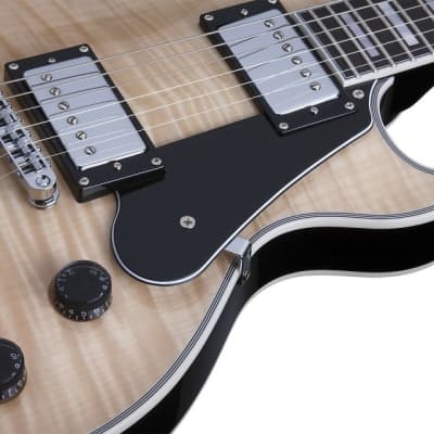 Schecter Solo-II Custom Gloss Natural GNAT/BLK NEW Electric Guitar + FREE Gig Bag! image 7