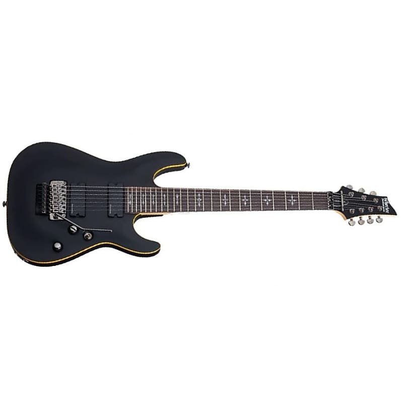 Schecter Demon-7 FR 7-string Electric Guitar (Satin Black) 3214