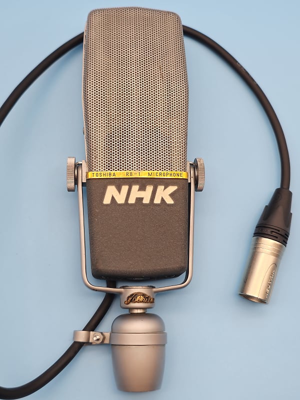 ☆Vintage 1950s Toshiba RB-1 Ribbon Microphone *New Ribbon* - NHK Branding Type  B Based on the RCA 44-BX | Reverb