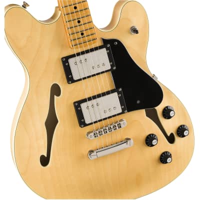 Squier by Fender Classic Vibe Starcaster Guitar, Maple Fingerbaord, Natural image 3