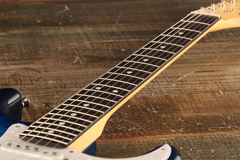 Fender ISHIBASHI FSR Made in Japan Hybrid II Stratocaster Rosewood  Transparent Blue Burst (S/N:JD22020572) (10/27)