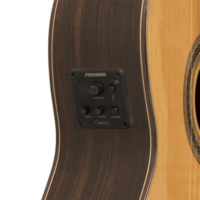 ANGEL LOPEZ Mazuelo serie electric classical guitar with solid cedar top with cutaway image 9