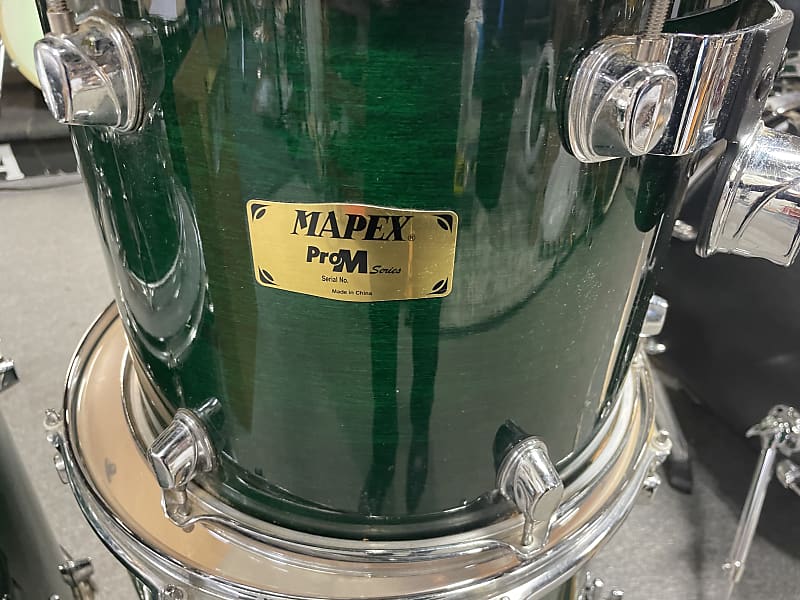 Mapex Pro M 4 piece drum set 2001 see thru green lacquer Reverb UK
