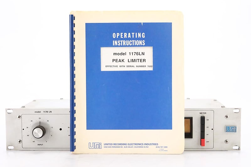Urei 1176 LN Peak Limiter Silverface w/ Manual Owned By