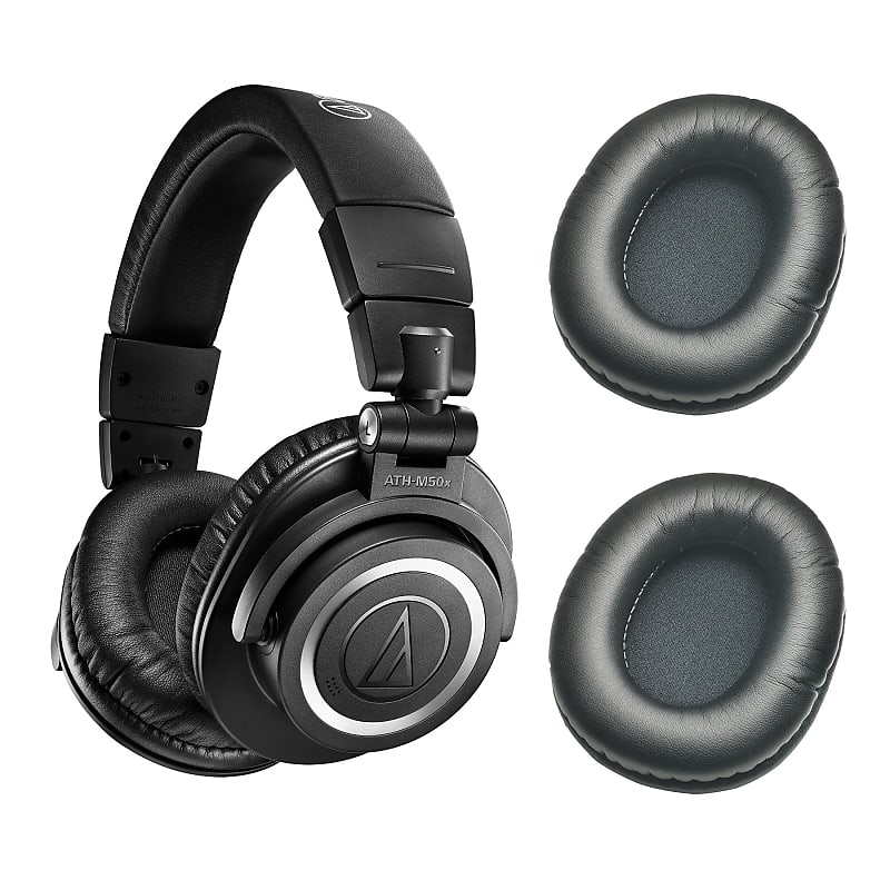 Audio-Technica ATH-M50xBT2 Black Bluetooth Studio Headphones Bundle with Earpads image 1