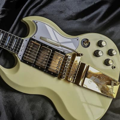 2022 Gibson Custom Shop '63 Les Paul SG Custom Reissue with Maestro - Classic White VOS for sale