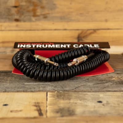 D'Addario  PW-CDG-30BKCoiled Instrument Cable - 30' Black image 3