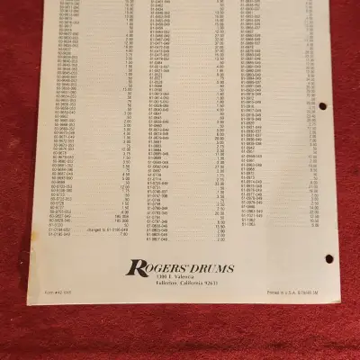 Vintage 1978 Rogers Price List image 5