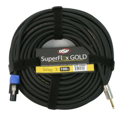 OSP SuperFlex GOLD 100' ft Speaker Cable, Speakon to 1/4", Neutrik Connectors image 2