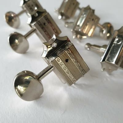 Grover deluxe vintage guitar tuners 3x Left + 3x Right nickel model 136N image 3