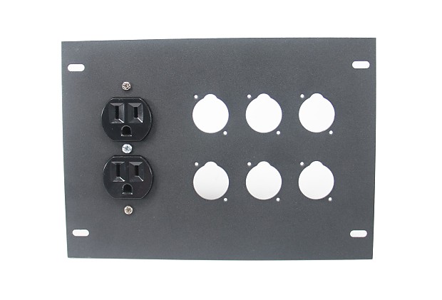 Elite Core Audio FBL-PLATE-6+AC Plate for FBL Floor Box with AC Duplex - No Connectors image 1
