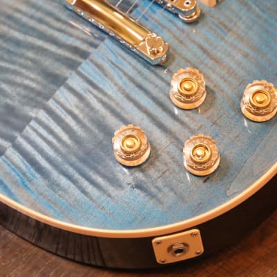 2015 Gibson Les Paul Traditional 100 Single-Cut Electric Guitar Ocean Blue Burst w/ Robo Tuners + OHSC image 6