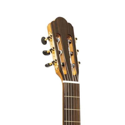 ANGEL LOPEZ Mazuelo serie electric classical guitar with solid cedar top with cutaway image 6