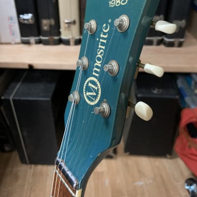 Mosrite V88 1988 Diamond Blue, Signed image 3