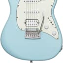 Sterling by Music Man 6 String Solid-Body Electric Guitar, Right, Daphne Blue Satin (CT50HSS-DBLS-M2)