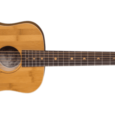 Luna SAF-BAMBOO Safari Bamboo 3/4 Scale Travel Guitar Natural with Design, Support Indie Music ! image 2