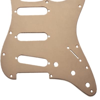 Fender Pickguard Stratocaster  S/S/S 11-Hole Mount Gold Anodized Aluminum 1-Ply for sale