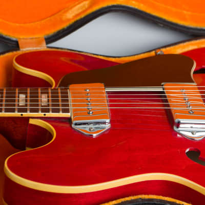 Gibson  ES-330TDC Thinline Hollow Body Electric Guitar (1968), ser. #527040, original black hard shell case. image 13