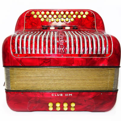 Hohner Club III M Diatonic Button Accordion, Perfect Original German Garmon, incl. Straps Case 2029, Rare Squeezebox Harmonica, Fantastic sound! image 4