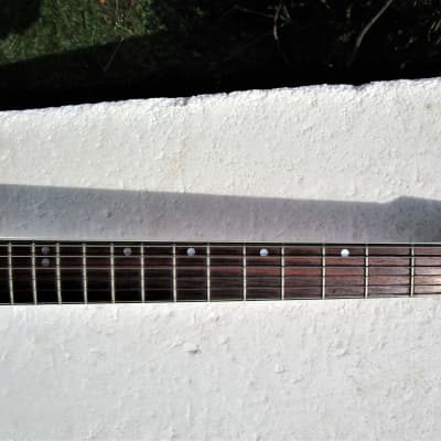 Conrad Violin Shape Guitar, 1960's,  Sunburst, Hang Tags, Scroll Headstock, Original Case image 18