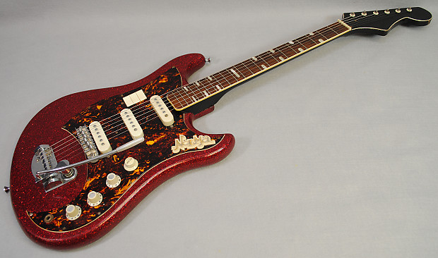 Norma EG-470 Electric Guitar Vintage 1960's Japan Red Sparkle Finish Professionally Set Up! image 1