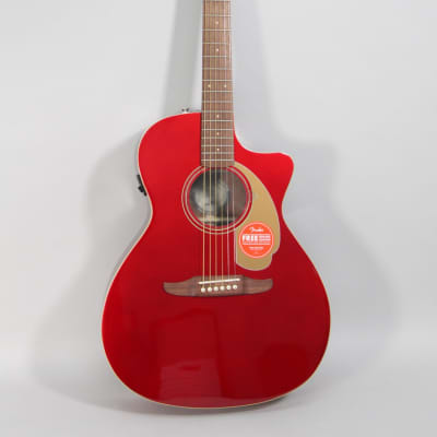 2021 Fender Newporter Player Candy Apple Red Acoustic Guitar for sale