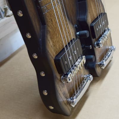 Console Style - Double Neck - Lap Steel Guitar - D / C6 Tuning - Satin Relic Finish - USA Made - Hand Crafted image 14