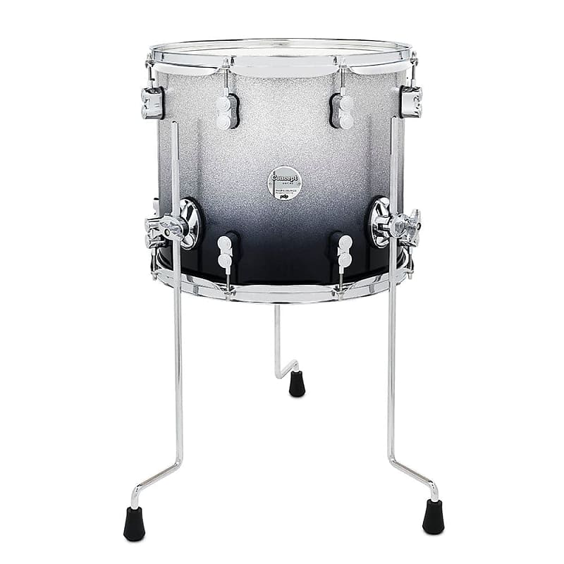 PDP Concept Maple Floor Tom 14x12 Silver To Black Fade image 1
