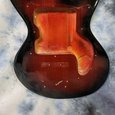 Vintage 1960's Zenon Guyatone Kawai Japan Electric  Guitar Body Redburst Luthier Parts for sale