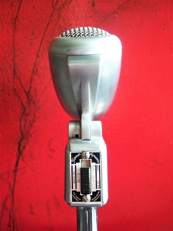 Vintage 1950's Turner S22D crystal microphone modified dynamic w period  cable High Z harp mic