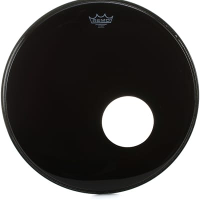 Remo Powerstroke P3 Ebony Drumhead - 20 inch - with 5 inch Dynamo Installed image 5