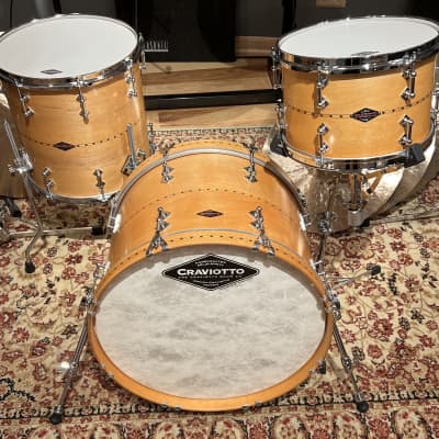 Craviotto 12/14/20 solid maple drum set from 2013. Craviotto office kit image 4