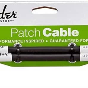 Fender Performance Series Instrument Cable, 6", Black, Two-Pack 2016