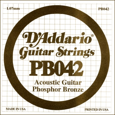 D'Addario .042 Acoustic Phosphor Bronze Single String image 3