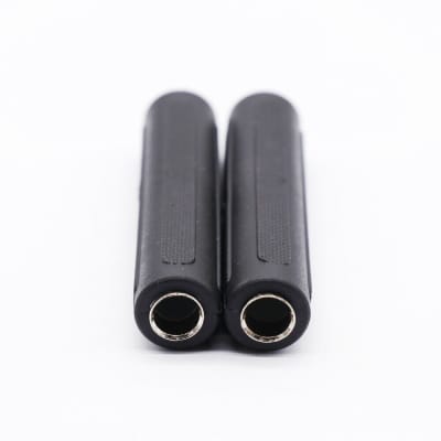 2 Pack-1/4" Female to 1/4" Female Coupler Adapter for Stereo TRS or Mono -6.35mm Black image 2