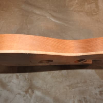 Unfinished Telecaster Body Book Matched Figured Flame Maple Top 2 Piece Alder Back Chambered Very Light 3lbs 4oz! image 22