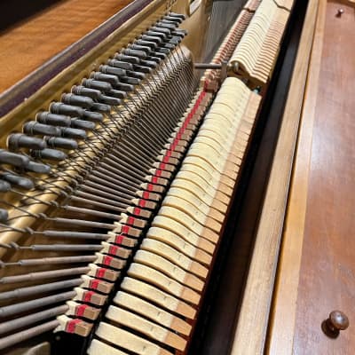 (SOLD)Starck 40" Satin Walnut Console Piano c1942 #122565 image 8