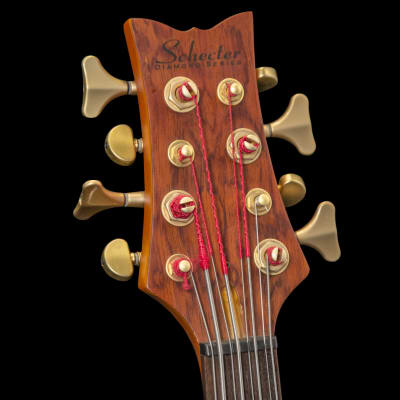 Schecter Studio 8 Active 8-String Bass Guitar 2010 Honey Satin w/ Hard Case image 4