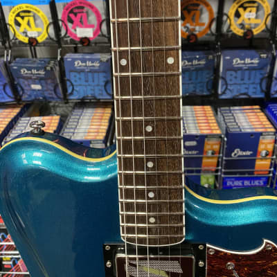 Italia Modena Challenge electric guitar in metallic turquoise - Made in Korea image 10