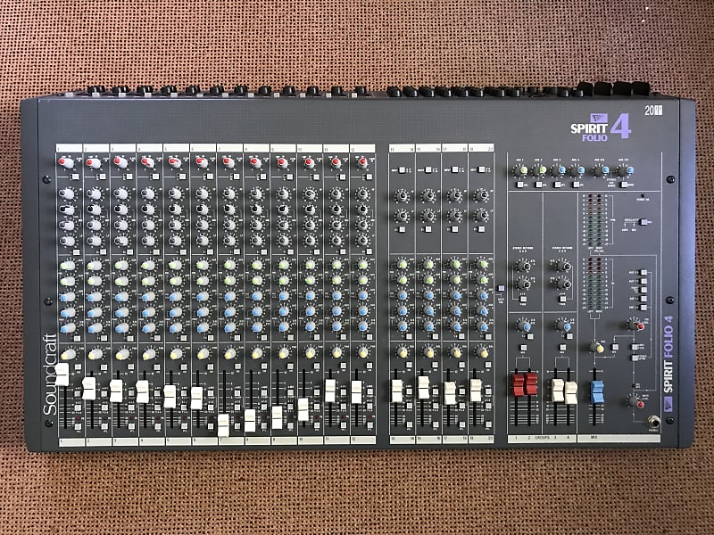 2025年新作アイテムが続々登場 1990's 4 Folio Spirit Soundcraft Grey Reverb | 配信機器・PA機器・レコーディング機器